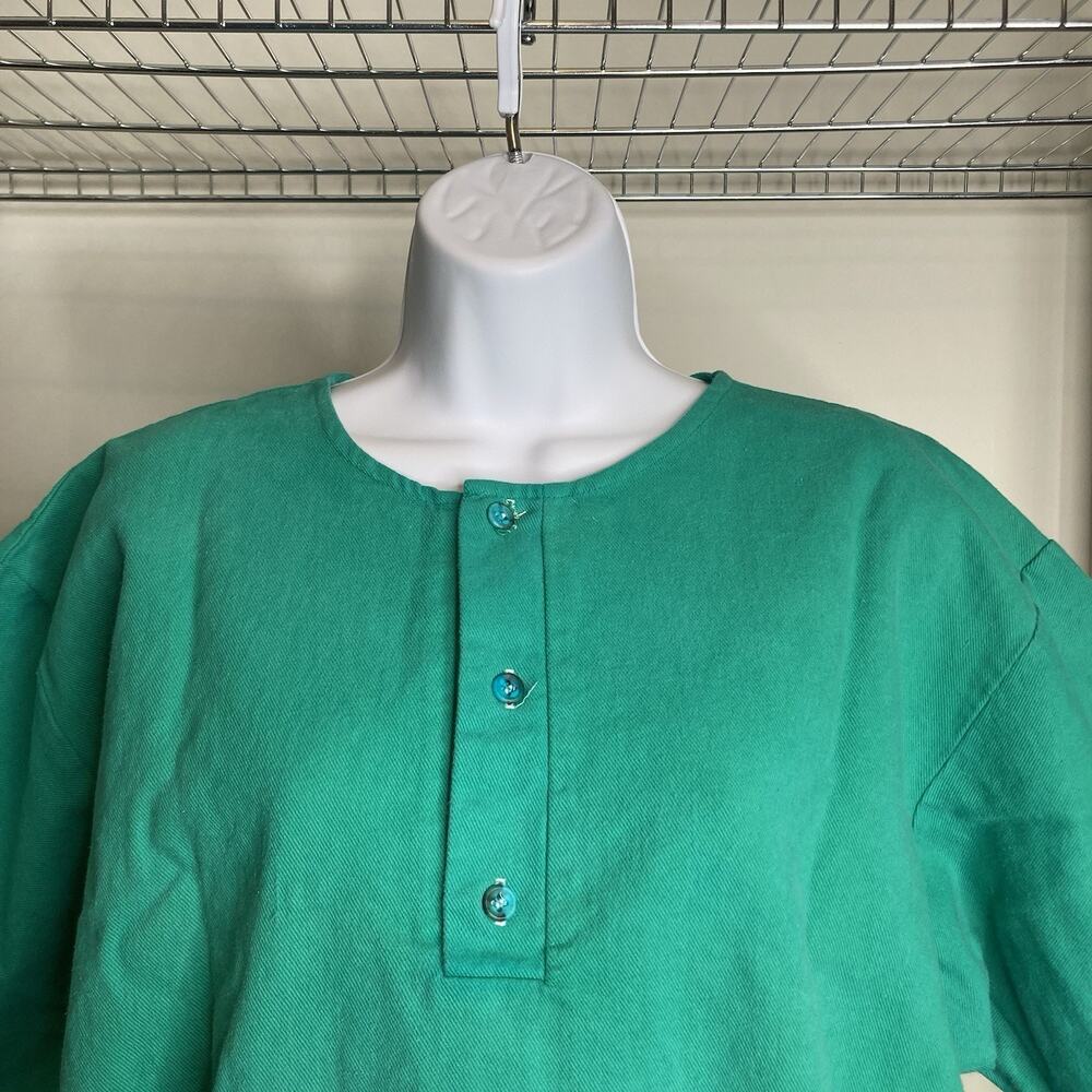 Vintage Macy’s INC International Concepts Women's Henley Top Size L Oversized - Picture 5 of 9